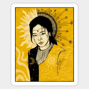 JiU (Dreamcatcher) - Sun and Moon digital drawing Sticker